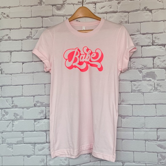 Bella Canvas Tops - Pink “Babe”  Bella Canvas Graphic Tee
